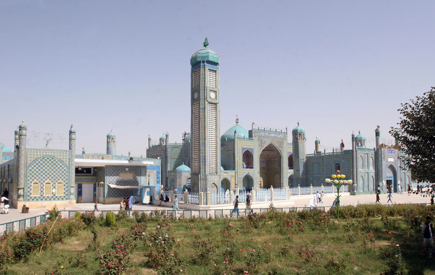 Blue tilework at Mazar-i-Sharif